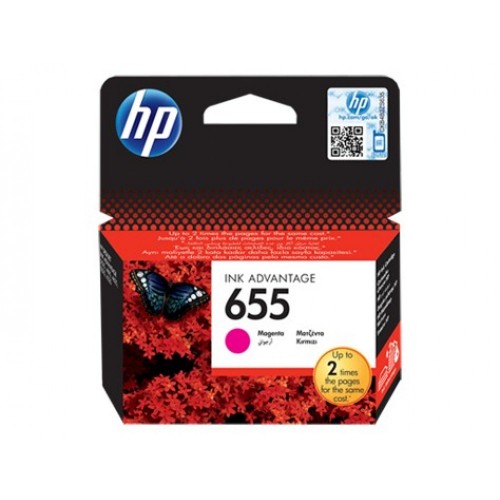 Консуматив HP 655 1-PACK Original Ink Cartridge; Magenta;  Page Yield 600; HP DeskJet Ink Advantage 3525; 4615; 4625; 5525; 6525
