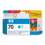 Консуматив HP 70 Standard 1-Pack Original Ink Cartridge; Cyan 130 ml;  ; HP DesignJet Z2100, Z5200, Z5400