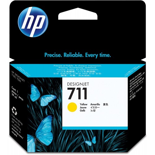 Консуматив HP 711 Standard 1-Pack Original Ink Cartridge; Yellow;  ; HP DesignJet T120, T520