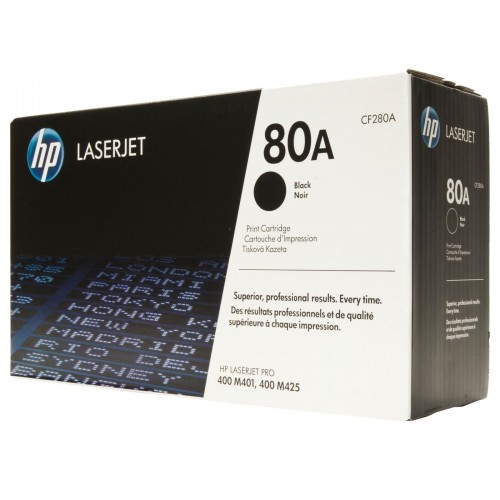 Консуматив HP 80A Original LaserJet cartridge; black; 2700 Page Yield ; 1 - pack; HP LaserJet Pro 400 M401/MFP M425