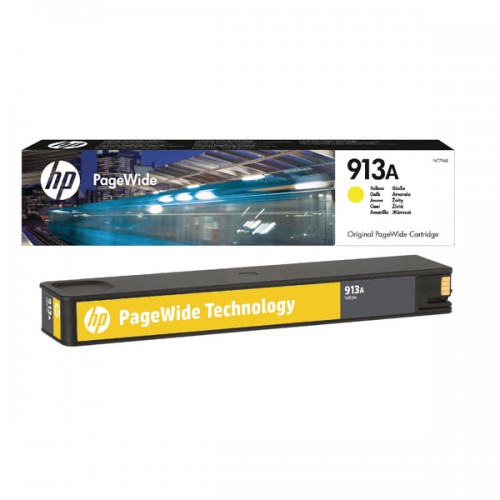 Консуматив HP 913A Standard Original Ink Cartridge; Yellow;  Page Yield 3000; HP Page Wide Pro 352; 377; 477;