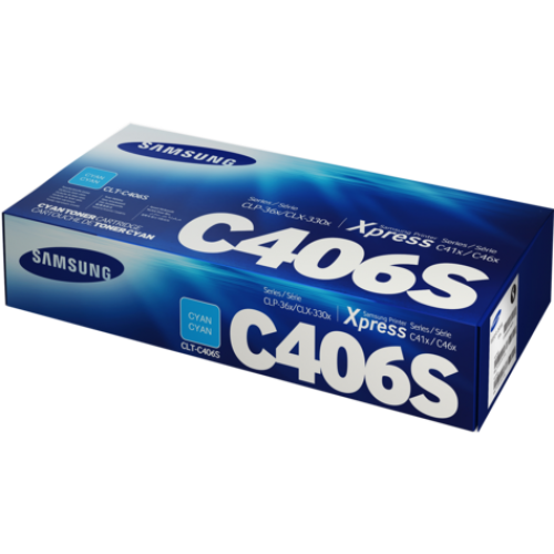 Консуматив Samsung CLT-C406S Cyan Toner Cartridge (up to 1 000 A4 Pages at 5% coverage)* CLP-360/CLP-365 CLX-3300/CLX-3305/ C410W C460W C460FW Консуматив Samsung CLT-C406S Cyan Toner Cartridge (up to 1 000 A4 Pages at 5% coverage)* CLP-360/CLP-365 CLX-3300/CLX-3305/ C410W C460W C460FW