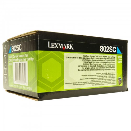 Cyan Standard Yield Toner Cartridge,2,000 pages,CX310/ CX410 /CX510, Return Programme Cyan Standard Yield Toner Cartridge,2,000 pages,CX310/ CX410 /CX510, Return Programme