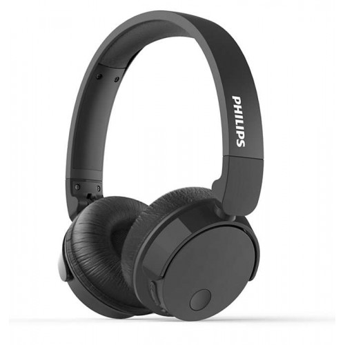 Philips Bluetooth слушалки, BASS+ 32 мм мембрани/затворен гръб, С меки наушници, Изцяло сгъващи се цвят: черен