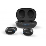 Philips слушалки UpBeat Bluetooth 6 мм мембрани/затворен гръб, Bluetooth®, 3 часа на възпроизвеждане, калъфът за зареждане осигурява допълнителни 9 часа, минималистичен дизайн на слушалките и калъфа, цвят - черен