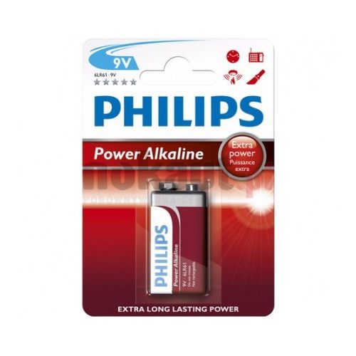 Philips Power Alkaline батерия 9V (E), 1-blister Philips Power Alkaline батерия 9V (E), 1-blister
