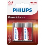 Philips Power Alkaline батерия LR14 (C), 2-blister