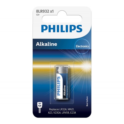 Philips алкална батерия 12.0V, 1-blister (LR23A / 8LR23) Philips алкална батерия 12.0V, 1-blister (LR23A / 8LR23)