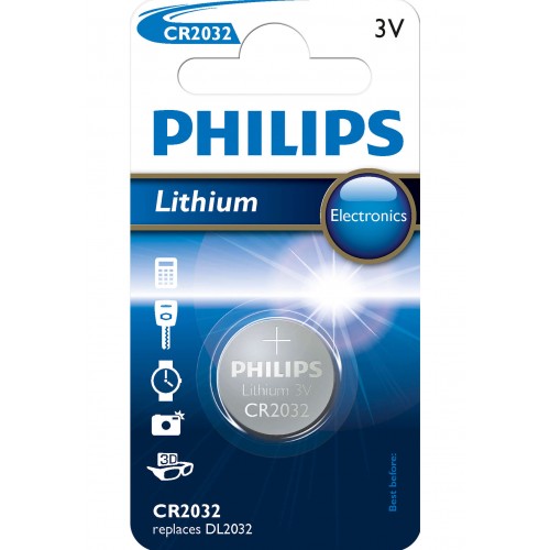 Philips литиева батерия тип "копче" 3.0V coin 1-blister (20.0 x 3.2) Philips литиева батерия тип "копче" 3.0V coin 1-blister (20.0 x 3.2)
