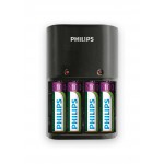 Philips зарядно за батерии 1/4 x AA/AAA, 170/80 mA, 220/240V, с включени батерии 4 x AA 2100mA Philips зарядно за батерии 1/4 x AA/AAA, 170/80 mA, 220/240V, с включени батерии 4 x AA 2100mA