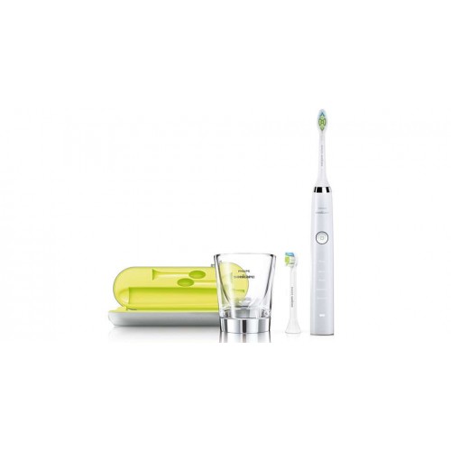 Philips Четка за зъби с акумулаторна батерия Sonicare Diamond Clean 5 режима, 2 глави, зареждаща чаша, USB зарядно цвят бял Philips Четка за зъби с акумулаторна батерия Sonicare Diamond Clean 5 режима, 2 глави, зареждаща чаша, USB зарядно цвят бял