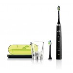 Philips Четка за зъби с акумулаторна батерия Sonicare Diamond Clean 5 режима, 2 глави, зареждаща чаша, USB зарядно цвят черен