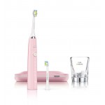 Philips Четка за зъби с акумулаторна батерия Sonicare Diamond Clean 5 режима, 2 глави, зареждаща чаша, USB зарядно цвят розов