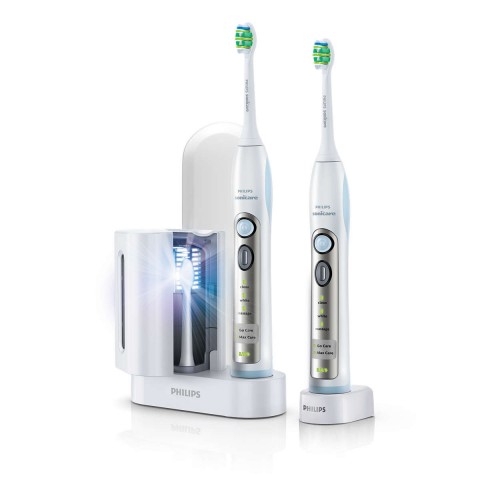 Philips Четки за зъби с акумулаторна батерия FlexCare Sonicare 2бр + 1бр рез.глава + UV устройство за дезинфекция на глави Philips Четки за зъби с акумулаторна батерия FlexCare Sonicare 2бр + 1бр рез.глава + UV устройство за дезинфекция на глави
