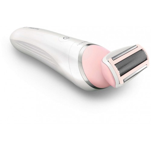 Philips Дамска самобръсначка SatinShave Advanced за мокро и сухо бръснене Самобръсначка с една пластина, Зареждане за 8 часа, 4 приставки Philips Дамска самобръсначка SatinShave Advanced за мокро и сухо бръснене Самобръсначка с една пластина, Зареждане за 8 часа, 4 приставки