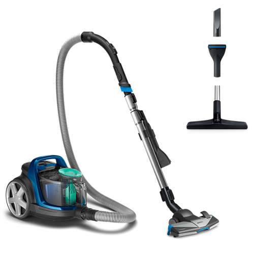 Philips Прахосмукачка без торба PowerPro Active, PowerCyclone 7, Филтър против алергии