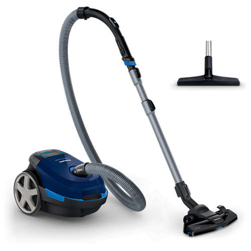 Philips Прахосмукачка с торбичка Performer Compact - Технология AirflowMax, Накрайник TriActive, Накрайник за твърди подови повърхности Philips Прахосмукачка с торбичка Performer Compact - Технология AirflowMax, Накрайник TriActive, Накрайник за твърди подови повърхности