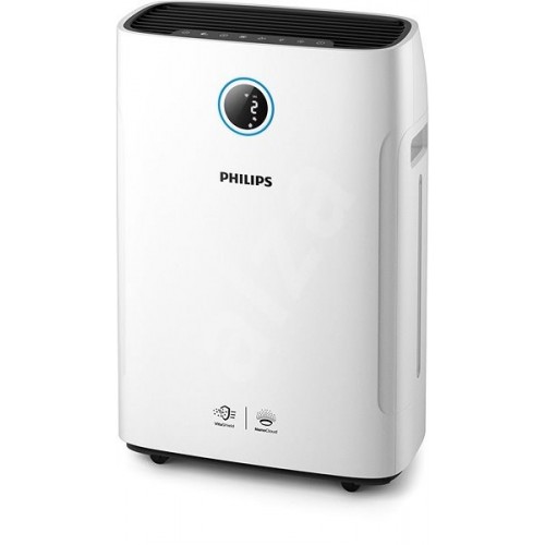 Philips Пречиствател и овлажнител за въздух "2-в-1" Премахва 99,9% от частици 3нм, Размер на стаята: 30 м² CADR за частици: 250 м3/ч Скорост на овлажняване: 500 мл/ч