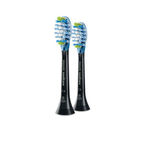 Philips Резервни глави Sonicare C3 Premium Plaque Control – 2 бр., Стандартен размер, Поставяне с щракване, Сдвояване в режим BrushSync Philips Резервни глави Sonicare C3 Premium Plaque Control – 2 бр., Стандартен размер, Поставяне с щракване, Сдвояване в режим BrushSync