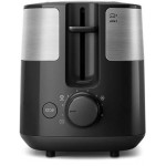 Philips Тостер Daily Collection, 8 настройки, Компактен дизайн, стойка за претопляне, черен Philips Тостер Daily Collection, 8 настройки, Компактен дизайн, стойка за претопляне, черен