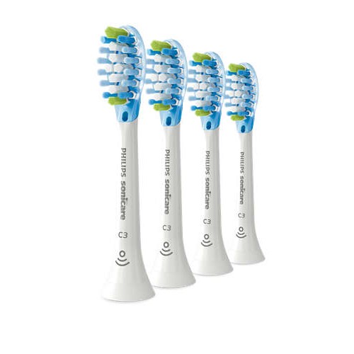 Philips комплект резервни глави Sonicare, Стандартен размер, Поставяне с щракване, Сдвояване в режим BrushSync 4бр, цвят бял Philips комплект резервни глави Sonicare, Стандартен размер, Поставяне с щракване, Сдвояване в режим BrushSync 4бр, цвят бял