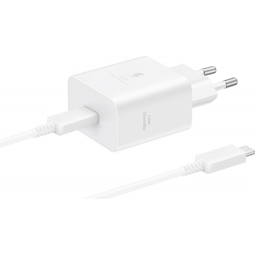 Зарядно устройство-ОРИГИНАЛ, Samsung EP-T4511 45W Type C GaN Mains Charger without Cable - EP-T4511XWEGEU Зарядно устройство-ОРИГИНАЛ, Samsung EP-T4511 45W Type C GaN Mains Charger without Cable - EP-T4511XWEGEU