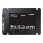 Твърд диск, Samsung SSD 870 EVO 250GB Int. 2.5" SATA, V-NAND 3bit MLC, Read up to 560MB/s, Write up to 530MB/s, MKX Controller, Cache Memory 512MB DDR4