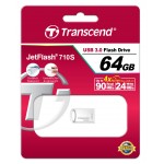 Флаш памет Transcend 64GB JetFlash 710 USB 3.1/3.0, read-write: up to 90MBs, 24MBs, Silver Plating Флаш памет Transcend 64GB JetFlash 710 USB 3.1/3.0, read-write: up to 90MBs, 24MBs, Silver Plating