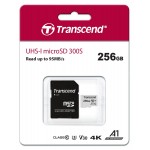 Памет Transcend 256GB UHS-I U3 V30 A1 microSDXC I, Class10 with Adapter, read: up to 95MBs, 45MB/s Памет Transcend 256GB UHS-I U3 V30 A1 microSDXC I, Class10 with Adapter, read: up to 95MBs, 45MB/s