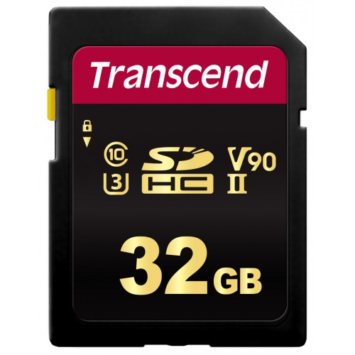 Памет Transcend 32GB SD Card SDXC/SDHC UHS-II, C10, U3, V90 for (4K, 3D, and Full HD recordings) read-write: up to 285MBs, 180MBs