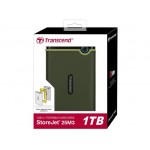 Твърд диск Transcend 1TB StoreJet 25M3G USB 3.1, 2.5" Rubber Case, Anti-Shock, Military Green (Slim) Твърд диск Transcend 1TB StoreJet 25M3G USB 3.1, 2.5" Rubber Case, Anti-Shock, Military Green (Slim)