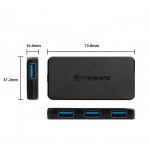 USB 3.0 4-портов хъб Transcend USB 3.0, 4-Port HUB, Ultra slim and portable, Black USB 3.0 4-портов хъб Transcend USB 3.0, 4-Port HUB, Ultra slim and portable, Black